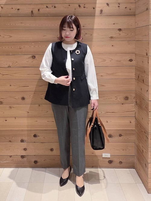 ツイードペプラムジレ/591837（その他アウター）｜GLOBAL WORK