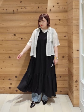「アイテム（ワンピース）」を使った、テソ子さん（レディース・162cm）の夏コーディネート