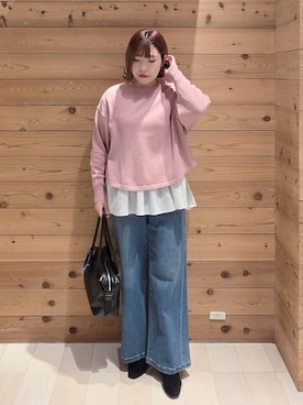 「アイテム（チェスターコート）」を使った、テソ子さん（レディース・162cm・30代）の冬コーディネート