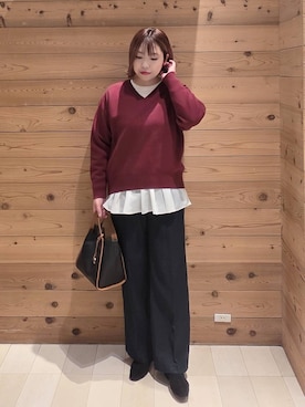 「アイテム（ブルゾン）」を使った、テソ子さん（レディース・162cm・30代）の秋コーディネート