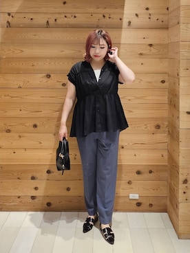 「アイテム（シャツ/ブラウス）」を使った、テソ子さん（レディース・162cm・30代）の夏コーディネート