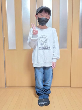 「アイテム（トップス）」を使った、テソ子さん（キッズ・133cm・30代）の秋コーディネート