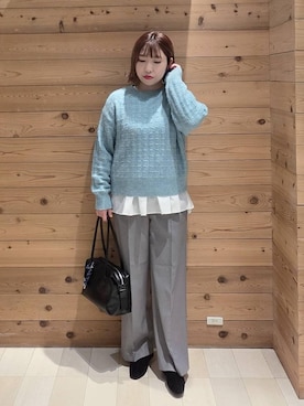 「アイテム（チェスターコート）」を使った、テソ子さん（レディース・162cm・30代）の冬コーディネート