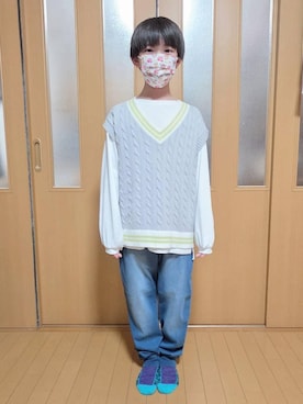 テソ子さん（キッズ・141cm）の冬コーディネート