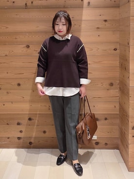 「GLOBAL WORK（グローバルワーク）のアイテム（ワンピース）」を使った、テソ子さん（レディース・162cm）の秋コーディネート