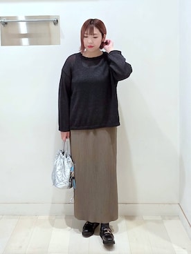 「アイテム（タンクトップ）」を使った、テソ子さん（レディース・162cm・30代）の秋コーディネート