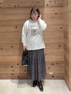 「体型カバー」｜「アイテム（チェスターコート）」を使った、テソ子さん（レディース・162cm）の冬コーディネート