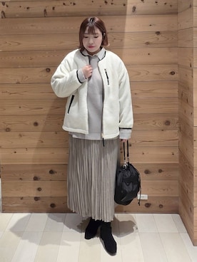 「GLOBAL WORK（グローバルワーク）のアイテム（ブルゾン）」を使った、テソ子さん（レディース・162cm）の秋コーディネート