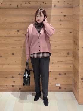 「アイテム（ダウンジャケット/コート）」を使った、テソ子さん（レディース・162cm・30代）の秋コーディネート