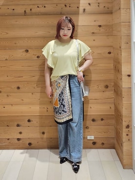 「アイテム（パンプス）」を使った、テソ子さん（レディース・162cm・30代）の夏コーディネート