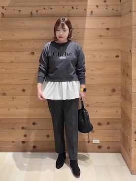 「アイテム（ブルゾン）」を使った、テソ子さん（レディース・162cm・30代）の秋コーディネート