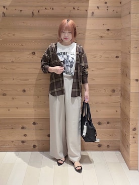 「GLOBAL WORK（グローバルワーク）のアイテム」を使った、テソ子さん（レディース・162cm）の夏コーディネート