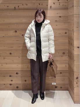 「アイテム（ダウンジャケット/コート）」を使った、テソ子さん（レディース・162cm・30代）の冬コーディネート