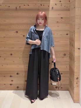 「GLOBAL WORK（グローバルワーク）のアイテム」を使った、テソ子さん（レディース・162cm）の夏コーディネート