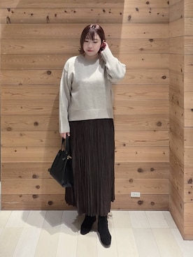 「アイテム（ワンピース/ドレス）」を使った、テソ子さん（レディース・162cm・30代）の冬コーディネート