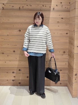 「GLOBAL WORK（グローバルワーク）のアイテム（バッグ）」を使った、テソ子さん（レディース・162cm）の春コーディネート