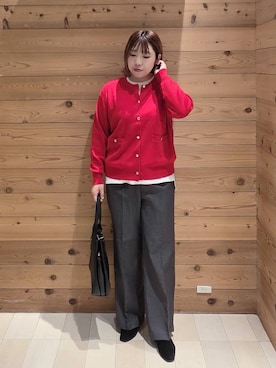 「アイテム（チェスターコート）」を使った、テソ子さん（レディース・162cm・30代）の秋コーディネート