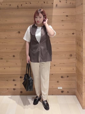 「アイテム（ボストンバッグ）」を使った、テソ子さん（レディース・162cm・30代）の夏コーディネート