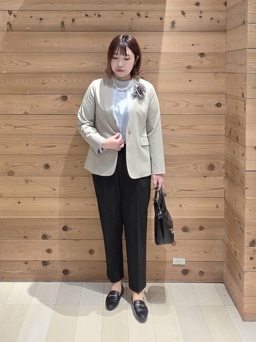 ウツクシルエットノーカラージャケット/581021（ノーカラージャケット