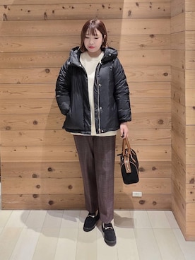 「アイテム（ローファー）」を使った、テソ子さん（レディース・162cm・30代）の冬コーディネート