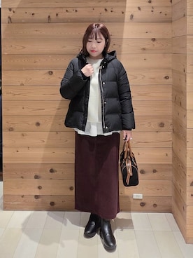 「GLOBAL WORK（グローバルワーク）のふわふわHugmeドルマンプルオーバー/595406（ニット/セーター）」を使った、テソ子さん（レディース・162cm）の冬コーディネート