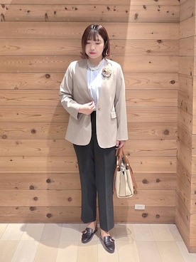 「GLOBAL WORK（グローバルワーク）のアイテム（ジャケット/アウター）」を使った、テソ子さん（レディース・162cm）の春コーディネート