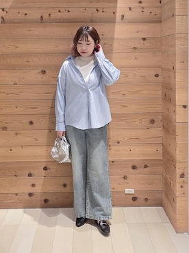 「GLOBAL WORK（グローバルワーク）のアイテム（ブルゾン）」を使った、テソ子さん（レディース・162cm）の春コーディネート