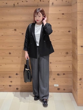 「アイテム（テーラードジャケット）」を使った、テソ子さん（レディース・162cm・30代）の秋コーディネート