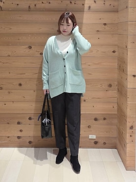 「アイテム（ダウンジャケット/コート）」を使った、テソ子さん（レディース・162cm・30代）の秋コーディネート