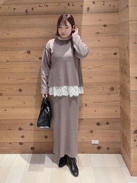 「アイテム（ワンピース/ドレス）」を使った、テソ子さん（レディース・162cm・30代）の冬コーディネート