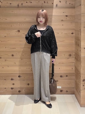「GLOBAL WORK（グローバルワーク）のアイテム（ブルゾン）」を使った、テソ子さん（レディース・162cm）の秋コーディネート