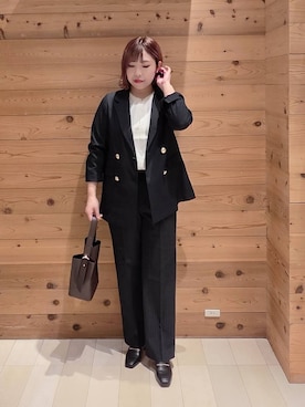 「アイテム（テーラードジャケット）」を使った、テソ子さん（レディース・162cm・30代）の秋コーディネート