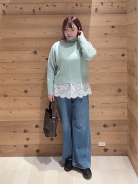 「アイテム（チェスターコート）」を使った、テソ子さん（レディース・162cm・30代）の冬コーディネート