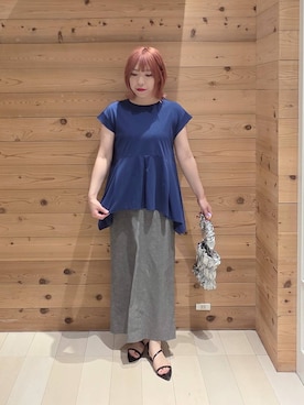「GLOBAL WORK（グローバルワーク）のアイテム」を使った、テソ子さん（レディース・162cm）の夏コーディネート