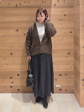 「アイテム（スカート）」を使った、テソ子さん（レディース・162cm・30代）の秋コーディネート