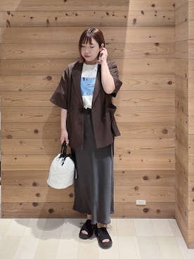 「GLOBAL WORK（グローバルワーク）のアイテム（ジャケット/アウター）」を使った、テソ子さん（レディース・162cm）の春コーディネート