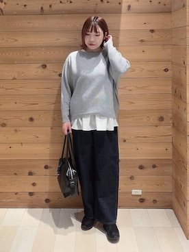 「アイテム（ダウンジャケット/コート）」を使った、テソ子さん（レディース・162cm・30代）の冬コーディネート