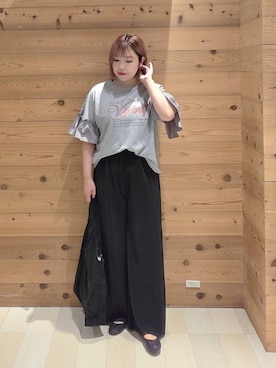 「アイテム（バレエシューズ）」を使った、テソ子さん（レディース・162cm・30代）の夏コーディネート