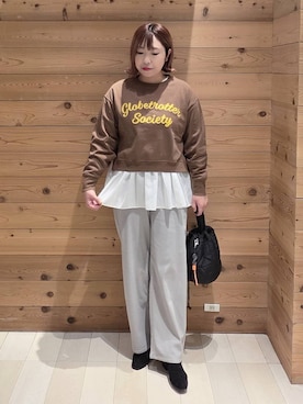 「アイテム（ブルゾン）」を使った、テソ子さん（レディース・162cm・30代）の秋コーディネート