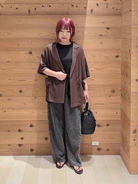 「GLOBAL WORK（グローバルワーク）のアイテム」を使った、テソ子さん（レディース・162cm）の夏コーディネート