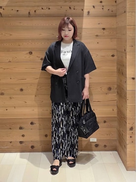 「アイテム（トートバッグ）」を使った、テソ子さん（レディース・162cm・30代）の夏コーディネート