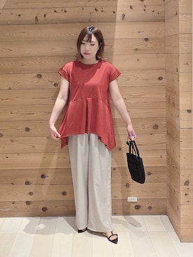「GLOBAL WORK（グローバルワーク）のアイテム」を使った、テソ子さん（レディース・162cm）の夏コーディネート