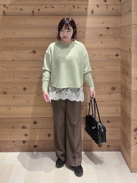 「GLOBAL WORK（グローバルワーク）のアイテム（ダウンジャケット/コート）」を使った、テソ子さん（レディース・162cm）の冬コーディネート