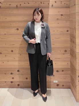 「GLOBAL WORK（グローバルワーク）のアイテム（アクセサリー）」を使った、テソ子さん（レディース・162cm）の冬コーディネート