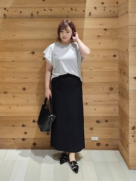 「アイテム（パンプス）」を使った、テソ子さん（レディース・162cm）の夏コーディネート