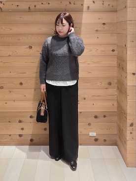 「アイテム（チェスターコート）」を使った、テソ子さん（レディース・162cm・30代）の冬コーディネート