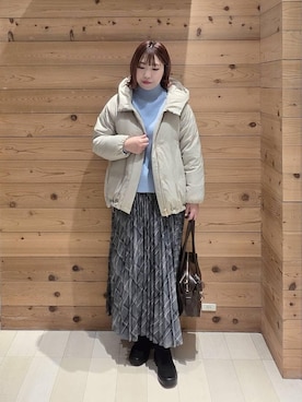 「アイテム（ダウンジャケット/コート）」を使った、テソ子さん（レディース・162cm・30代）の冬コーディネート