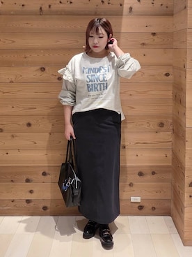 「アイテム（レッグウェア）」を使った、テソ子さん（レディース・162cm）の秋コーディネート