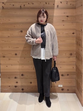 「アイテム（ブルゾン）」を使った、テソ子さん（レディース・162cm・30代）の秋コーディネート