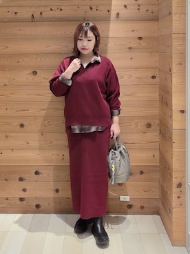 「アイテム（ブーツ）」を使った、テソ子さん（レディース・162cm・30代）の秋コーディネート